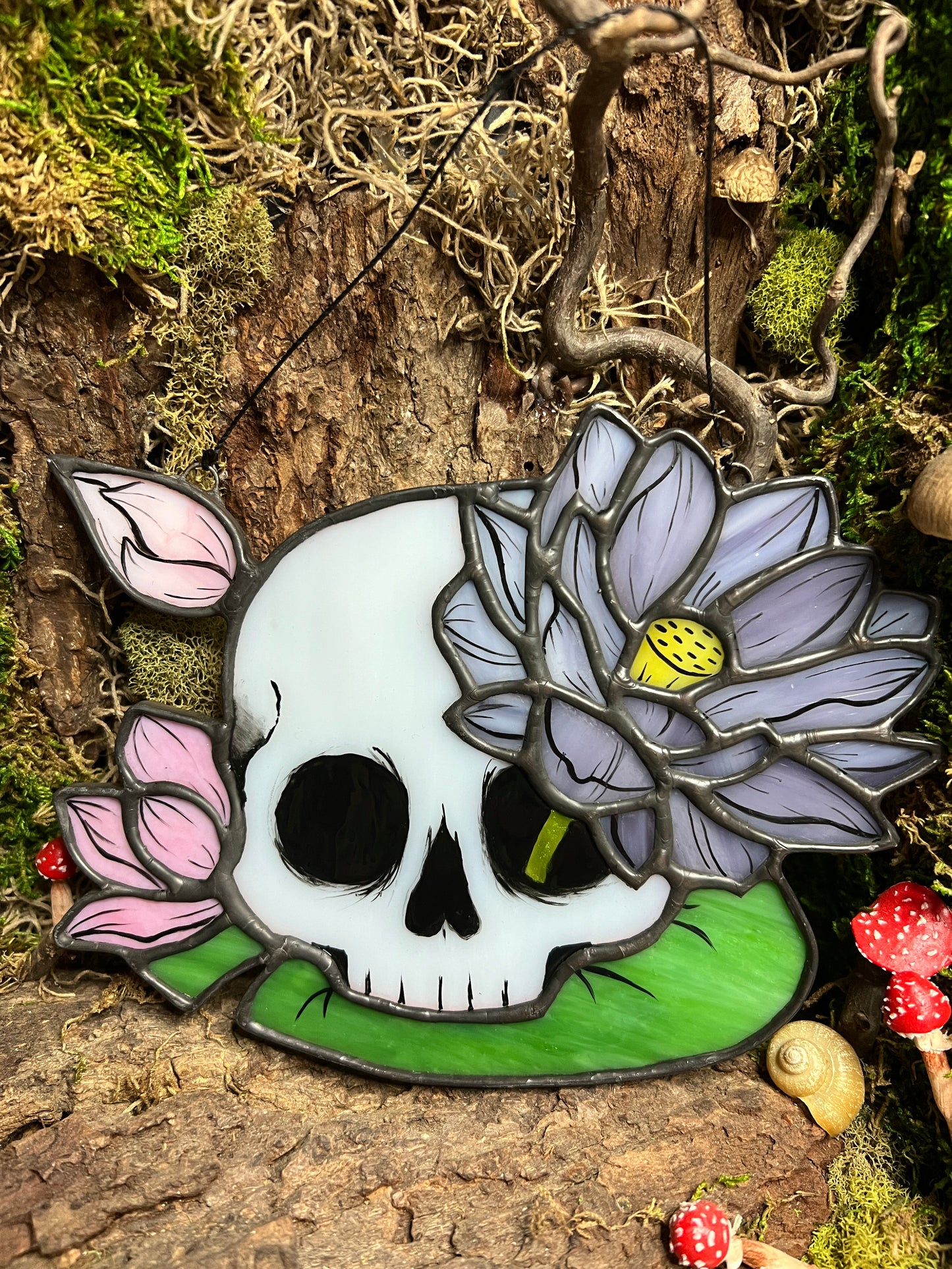 Purple Skull Lily - Stained Glass