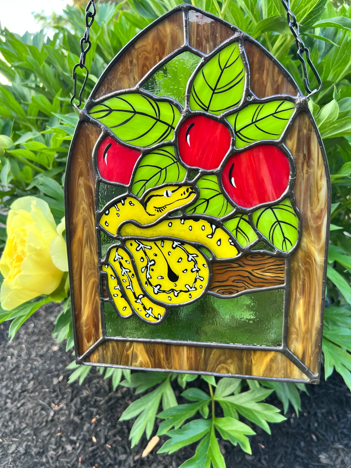 Yellow Snake - Stained Glass