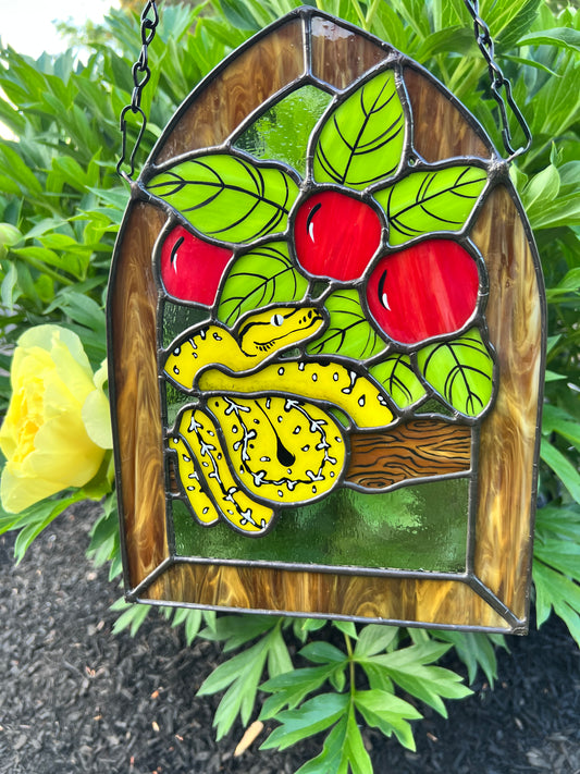 Yellow Snake - Stained Glass