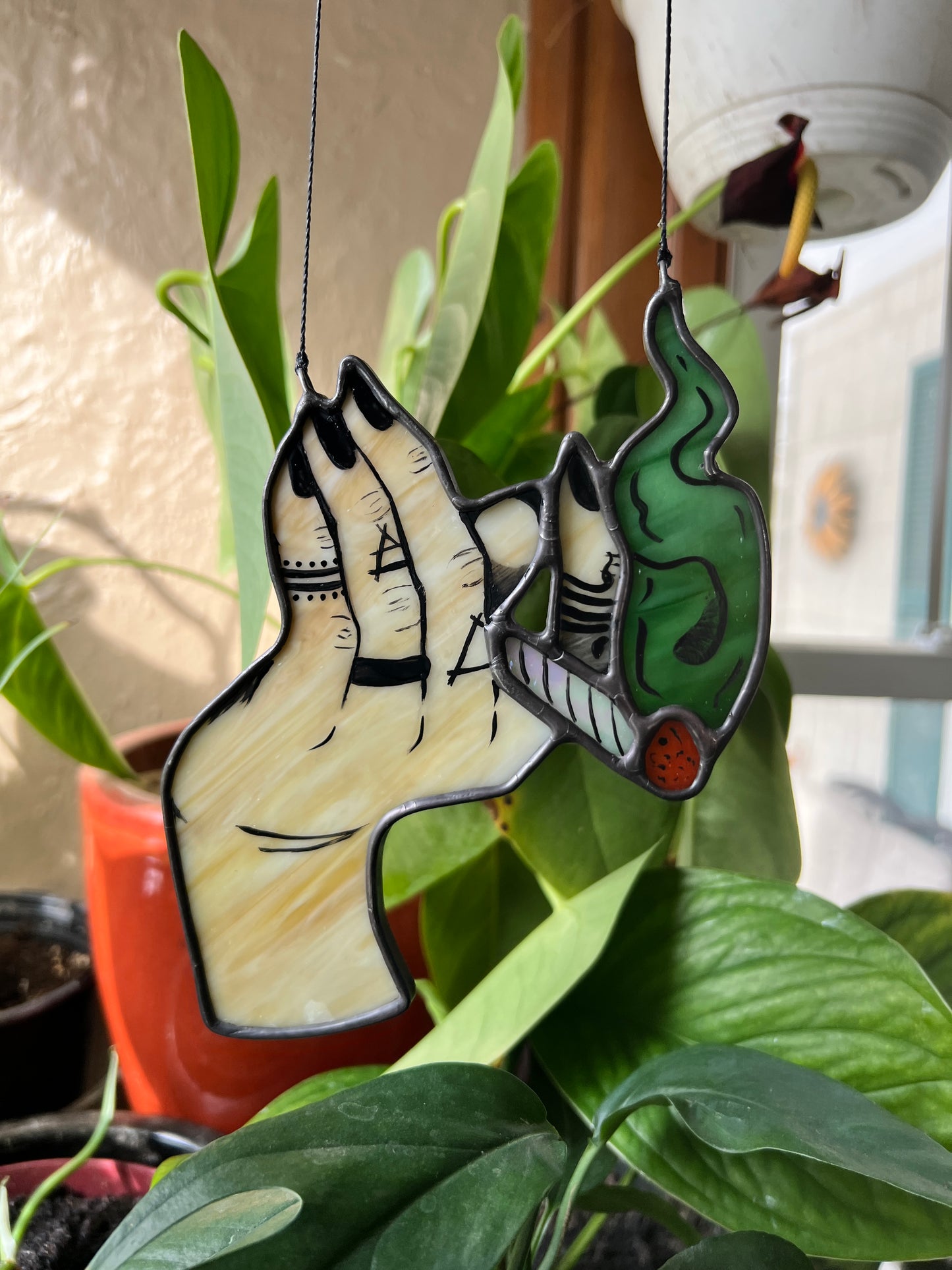 Toking Hand - Stained Glass