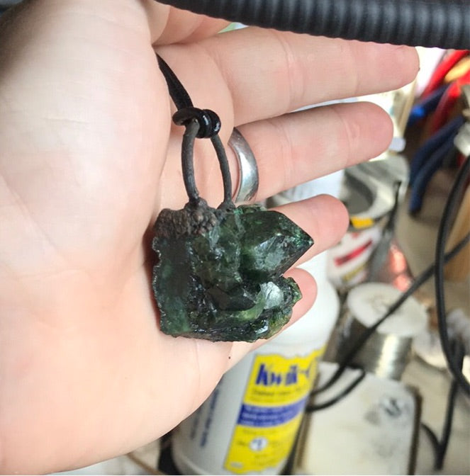 Green Amethyst Pendant