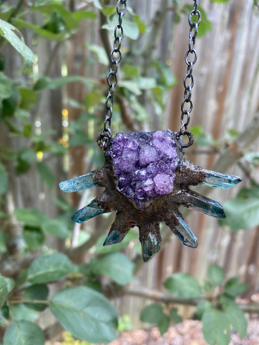 Amethyst & Titanium Quartz