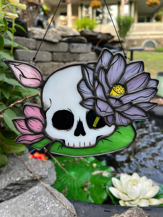 Purple Skull Lily - Stained Glass