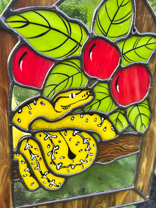 Yellow Snake - Stained Glass