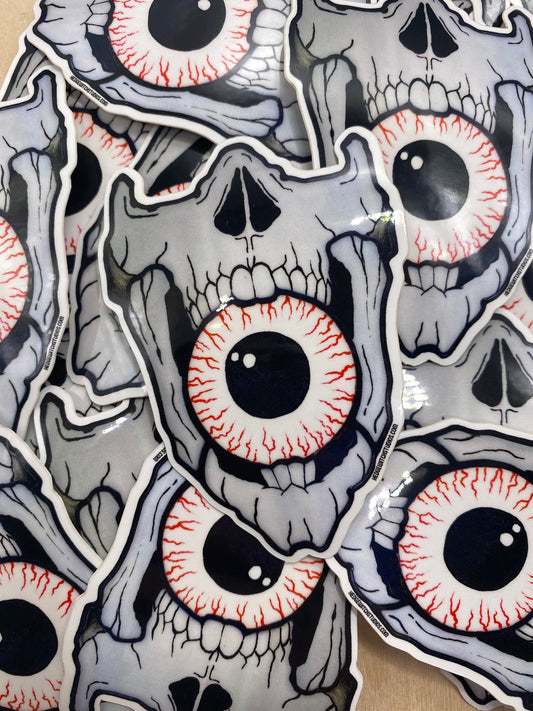 Skull & Eyeball Sticker