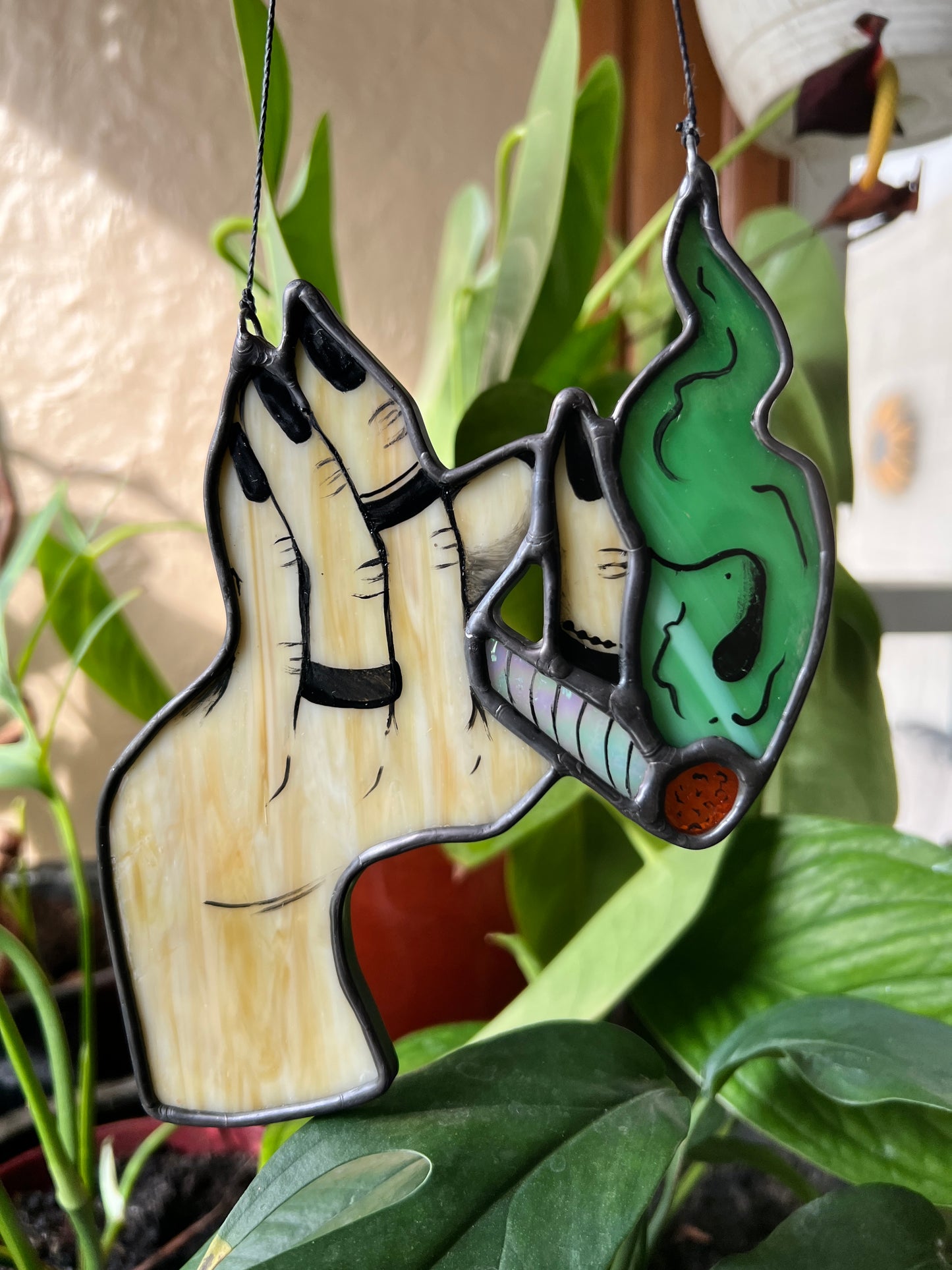 Toking Hand - Stained Glass