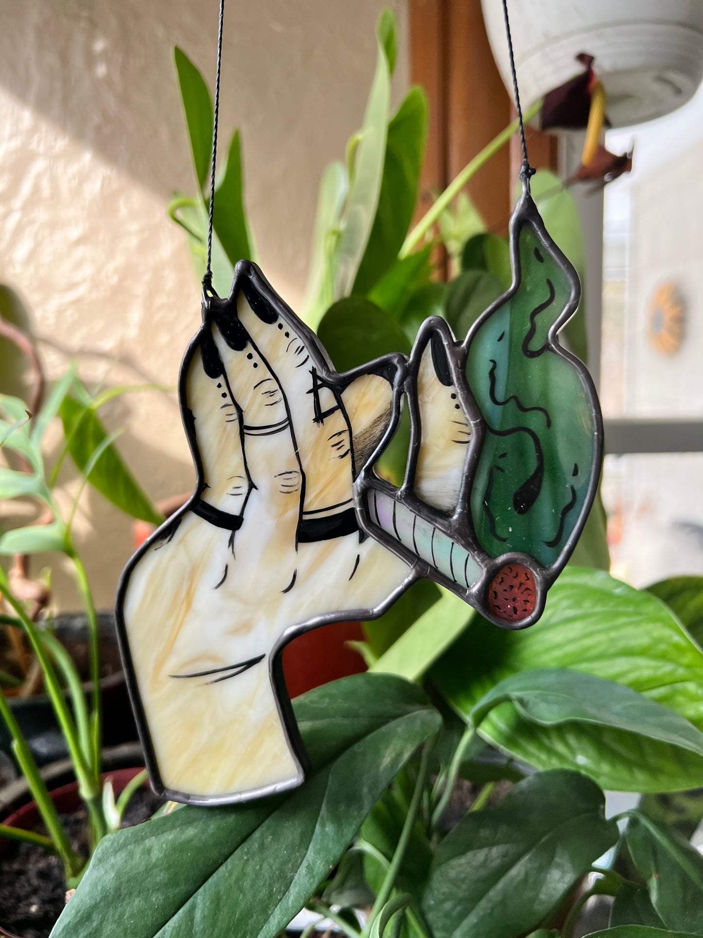 Toking Hand - Stained Glass