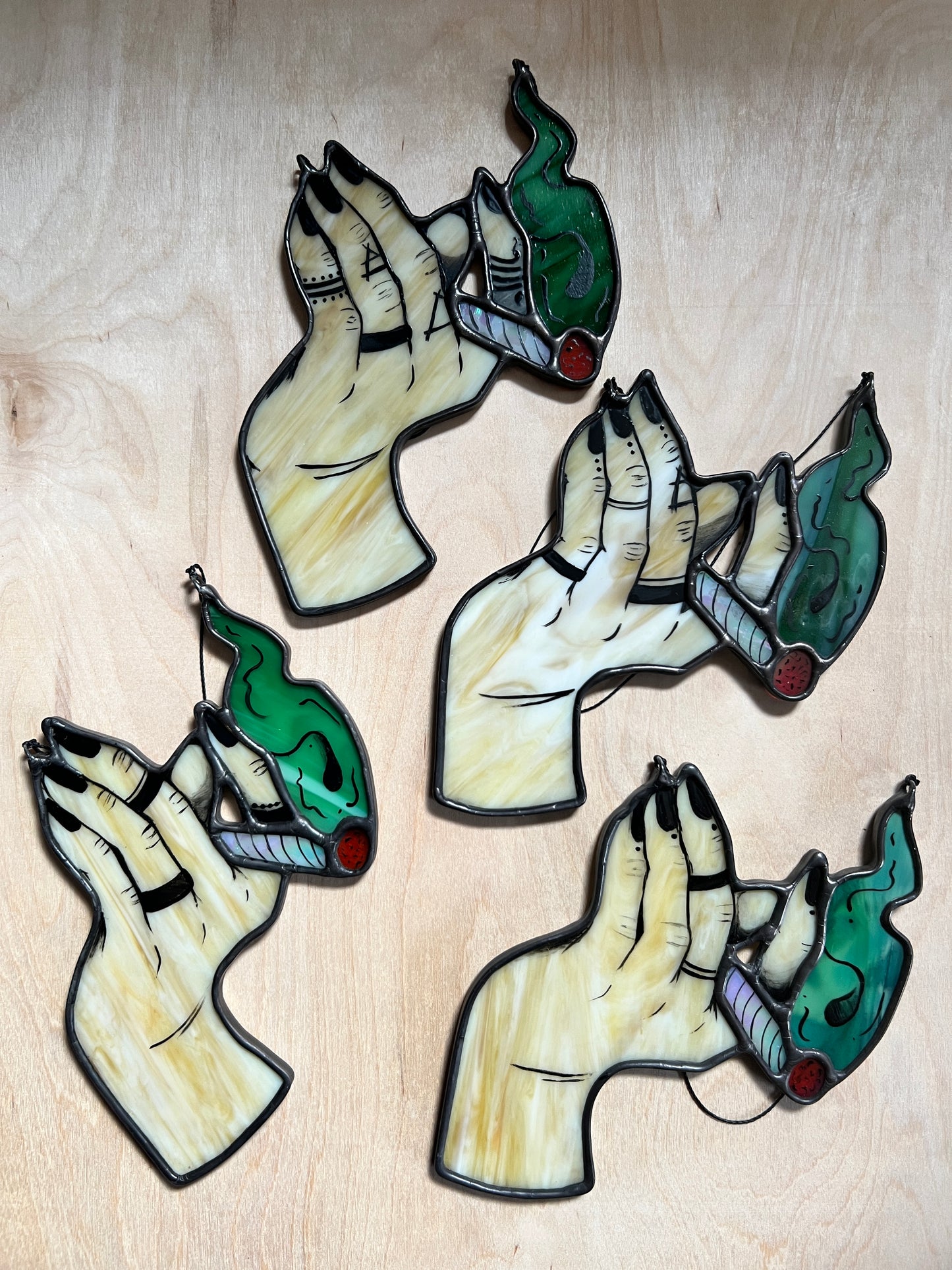 Toking Hand - Stained Glass