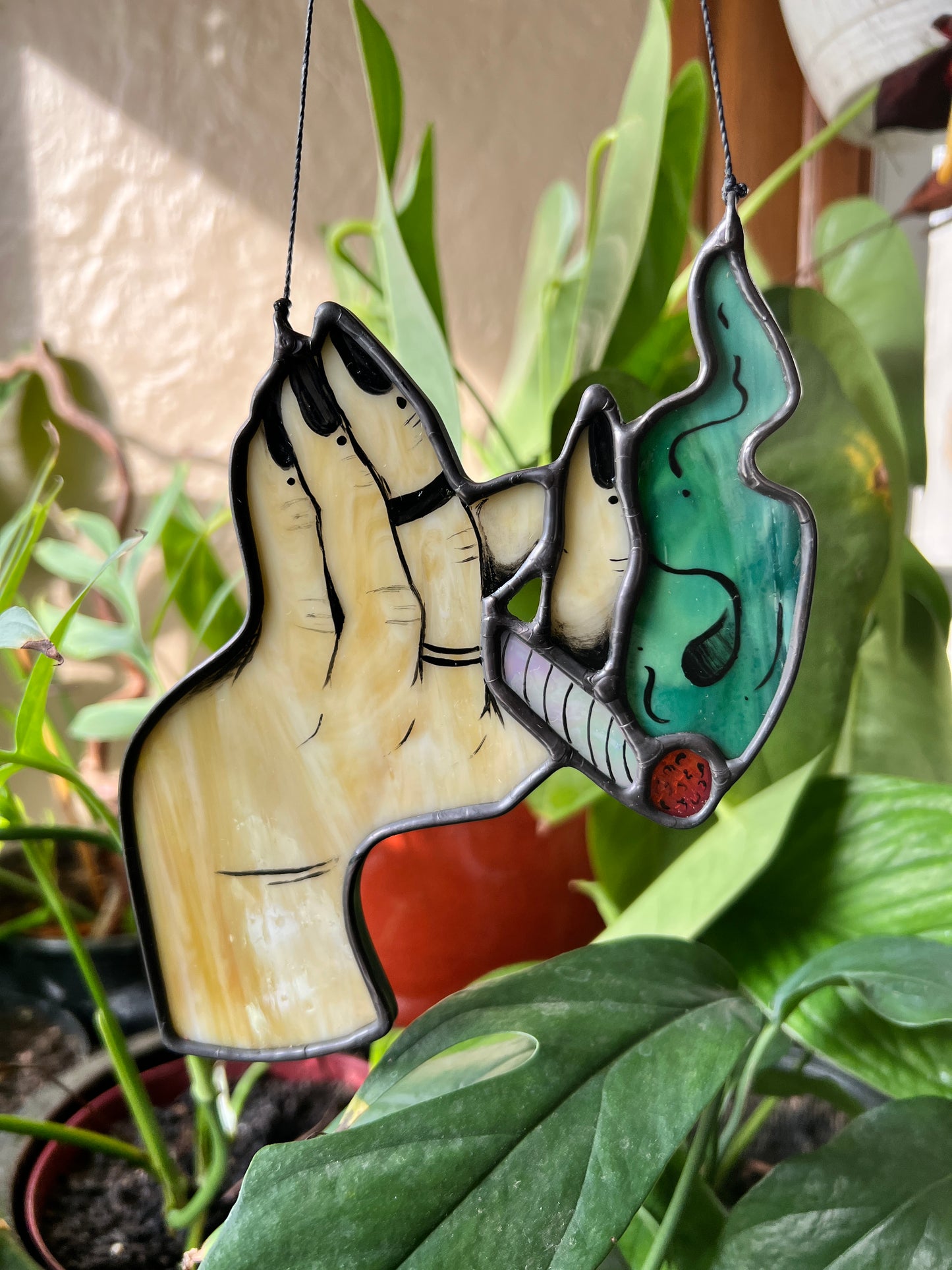 Toking Hand - Stained Glass